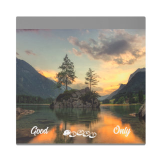Illustration Nature Phrase Metal Wall Art