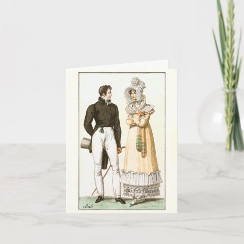 Illustration of 1815 Clothing Blank Note Card