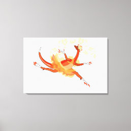 Illustration Of A Ballerina Dancing Raptor. 2 Canvas Print