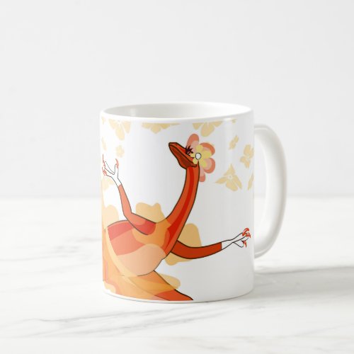 Illustration Of A Ballerina Dancing Raptor 2 Coffee Mug