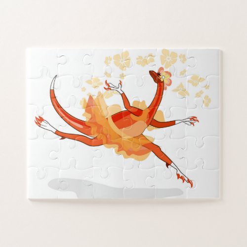 Illustration Of A Ballerina Dancing Raptor 2 Jigsaw Puzzle