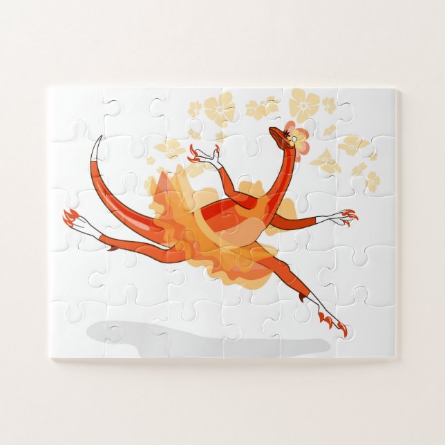 Illustration Of A Ballerina Dancing Raptor. 2 Jigsaw Puzzle (Horizontal)