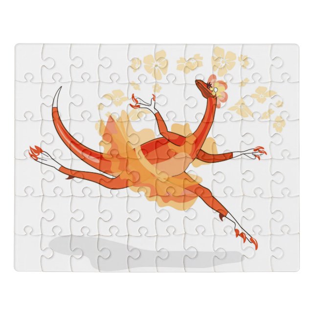 Illustration Of A Ballerina Dancing Raptor. 2 Jigsaw Puzzle (Puzzle Horizontal)