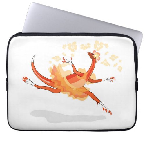 Illustration Of A Ballerina Dancing Raptor 2 Laptop Sleeve