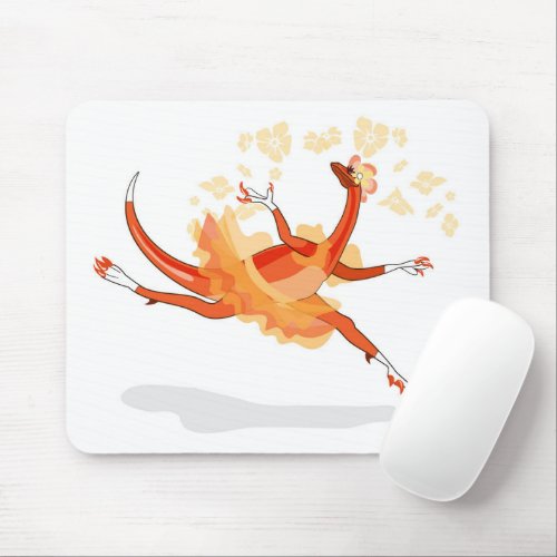 Illustration Of A Ballerina Dancing Raptor 2 Mouse Pad