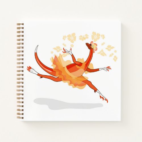 Illustration Of A Ballerina Dancing Raptor 2 Notebook