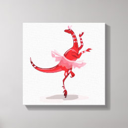 Illustration Of A Ballerina Dancing Raptor. Canvas Print