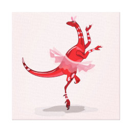 Illustration Of A Ballerina Dancing Raptor. Canvas Print