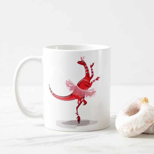 Illustration Of A Ballerina Dancing Raptor Coffee Mug