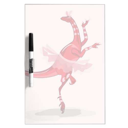 Illustration Of A Ballerina Dancing Raptor Dry Erase Board