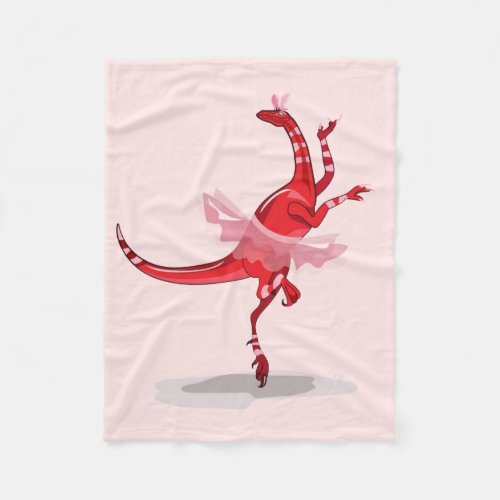 Illustration Of A Ballerina Dancing Raptor Fleece Blanket