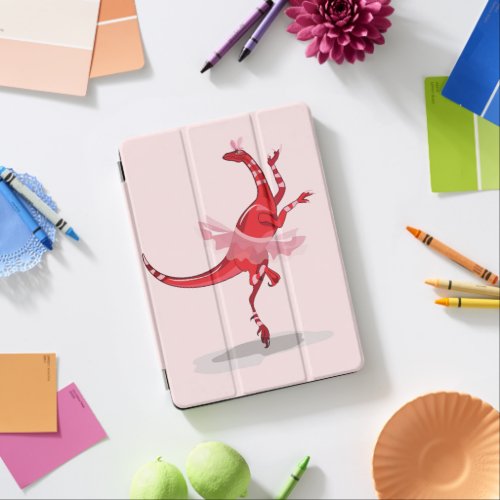 Illustration Of A Ballerina Dancing Raptor iPad Air Cover