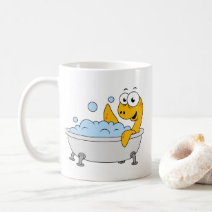 Illustration Of A Bathing Loch Ness Monster. Coffee Mug