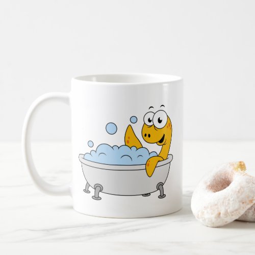 Illustration Of A Bathing Loch Ness Monster Coffee Mug