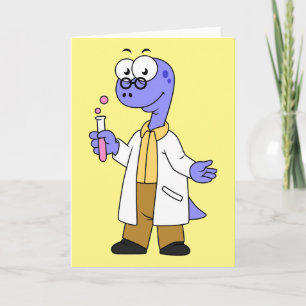 Illustration Of A Brontosaurus Chemist. Card