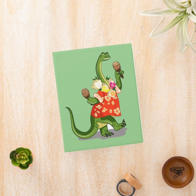 Illustration Of A Brontosaurus Playing Maracas. Mini Binder (InSitu)
