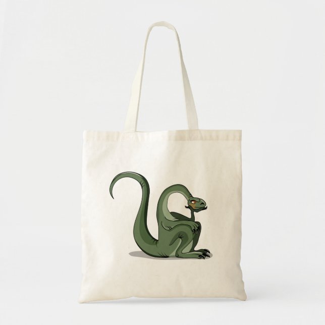 Illustration Of A Cartoon Brontosaurus Thinking. Tote Bag (Front)