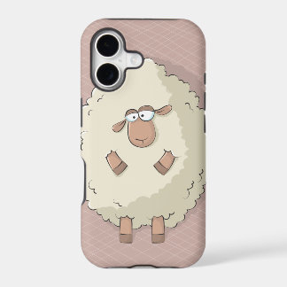 Illustration of a cute and funny giant sheep iPhone 17 case