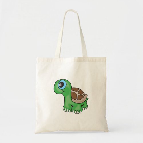 Illustration of a Cute Baby Turtle Tote Bag