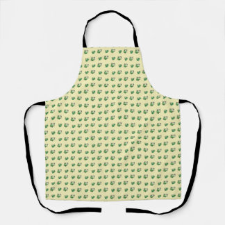Illustration of a frog and a twig apron