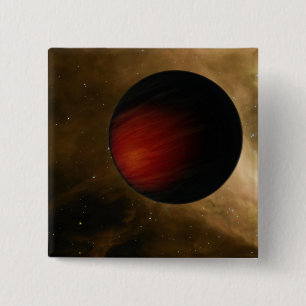 Illustration of a hot Jupiter called HD 149026b Pinback Button