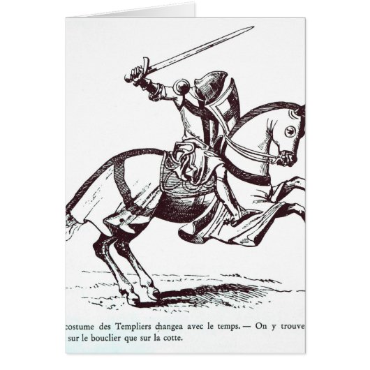 Illustration of a Knight Templar Cards (Front)