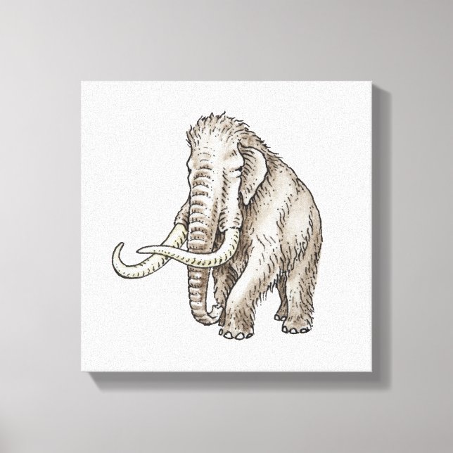 Illustration of a mammoth canvas print (Front)
