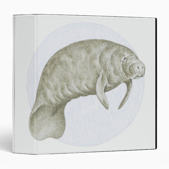 Illustration of a Manatee (Trichechus sp.) Binder (Front/Spine)