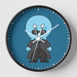 Illustration Of A Matrix Triceratops. Clock