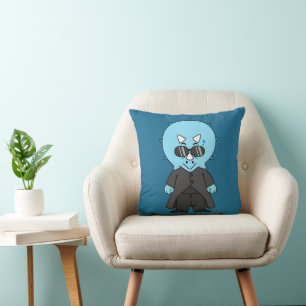 Illustration Of A Matrix Triceratops. Throw Pillow
