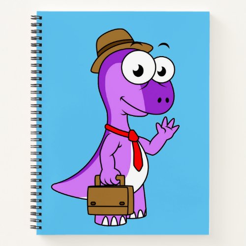 Illustration Of A Pachycephalosaurus Businessman Notebook