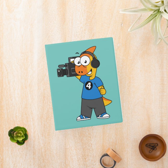 Illustration Of A Parasaurolophus Camera Operator. Mini Binder (InSitu)