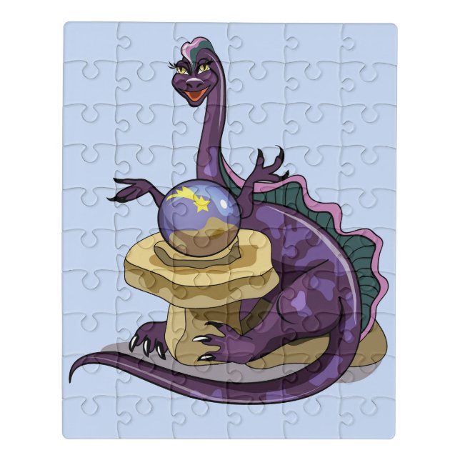 Illustration Of A Plateosaurus Fortune Teller. Jigsaw Puzzle (Puzzle Vertical)