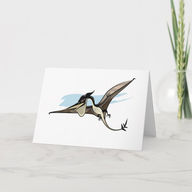 Illustration Of A Pteranodon Dinosaur. Card (Front)