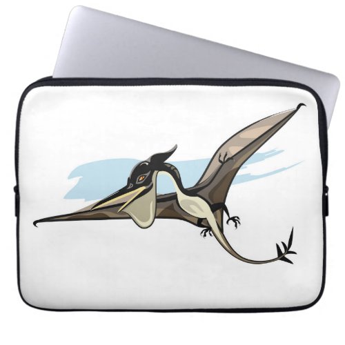 Illustration Of A Pteranodon Dinosaur Laptop Sleeve