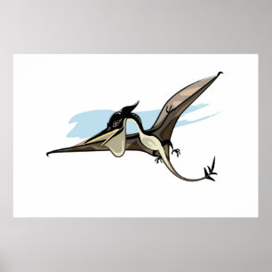 Illustration Of A Pteranodon Dinosaur. Poster