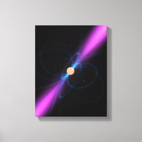 Illustration of a pulsar canvas print