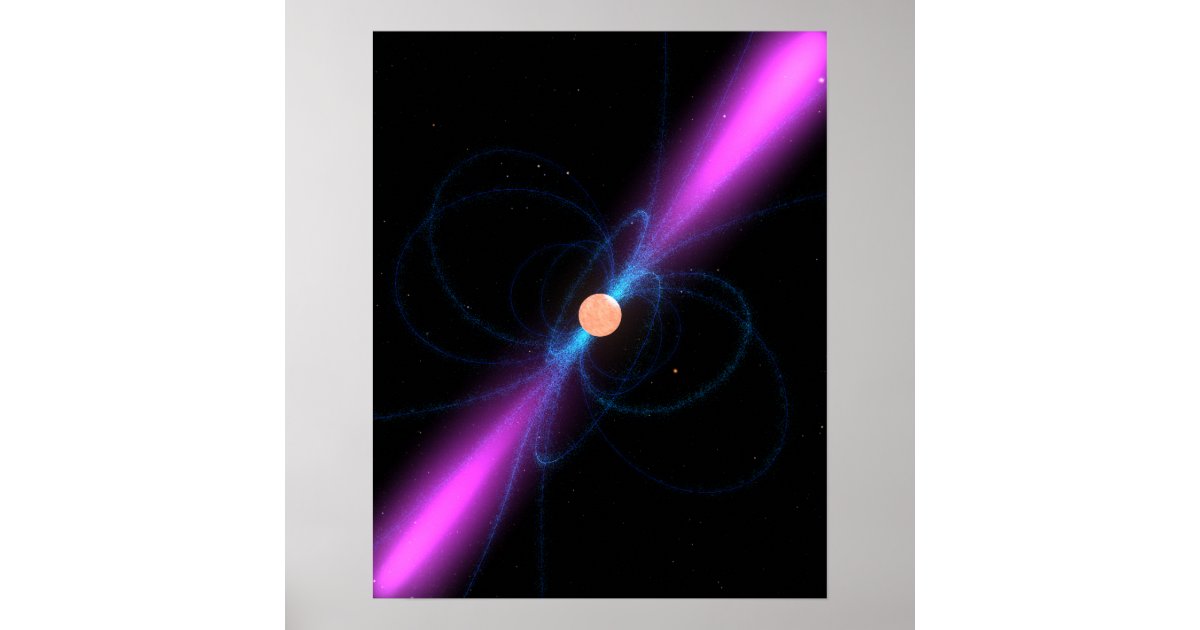 Illustration of a pulsar poster | Zazzle