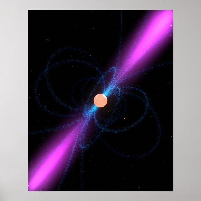 Illustration of a pulsar poster (Front)