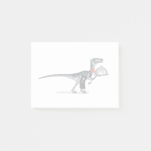 Illustration Of A Raptor Food Waiter Post_it Notes
