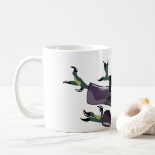 Illustration Of A Raptor Performing Karate. Coffee Mug