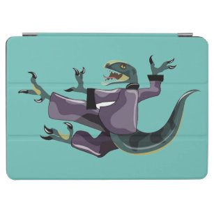 Illustration Of A Raptor Performing Karate. iPad Air Cover