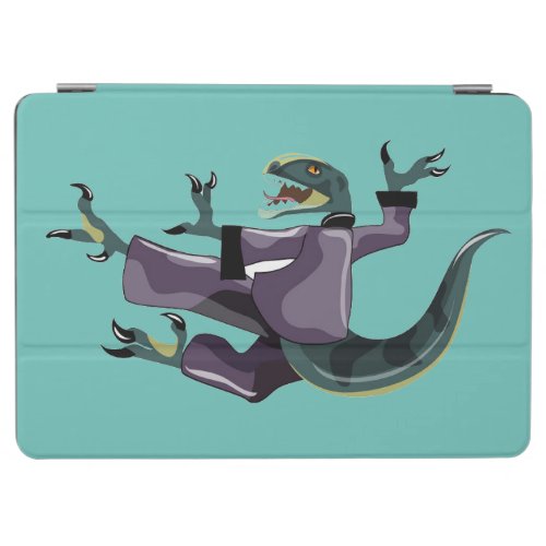 Illustration Of A Raptor Performing Karate iPad Air Cover