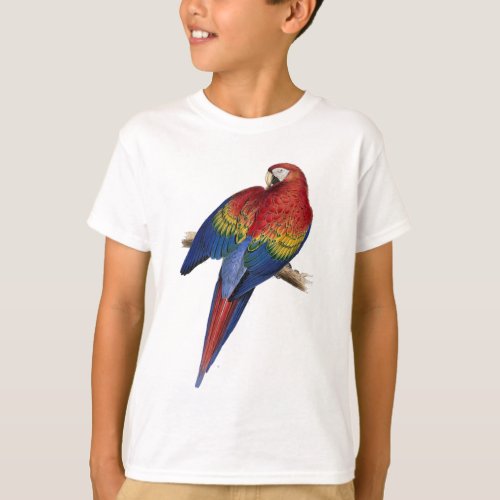 Illustration of A Scarlet Macaw Vector T_Shirt