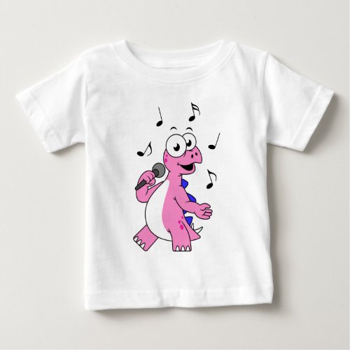 Illustration Of A Singing Stegosaurus Baby T_Shirt