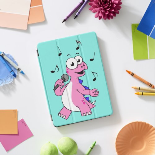 Illustration Of A Singing Stegosaurus iPad Air Cover