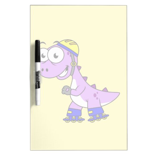 Illustration Of A Skating Tyrannosaurus Rex Dry Erase Board