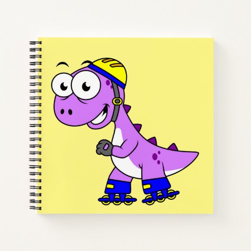 Illustration Of A Skating Tyrannosaurus Rex Notebook