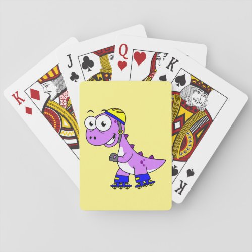 Illustration Of A Skating Tyrannosaurus Rex Playing Cards