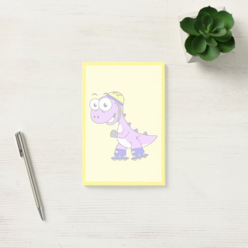 Illustration Of A Skating Tyrannosaurus Rex Post_it Notes